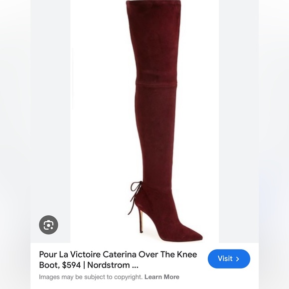 Pour la victoire caterina black suede leather stiletto thigh high boots NO OFFER - Picture 5 of 15